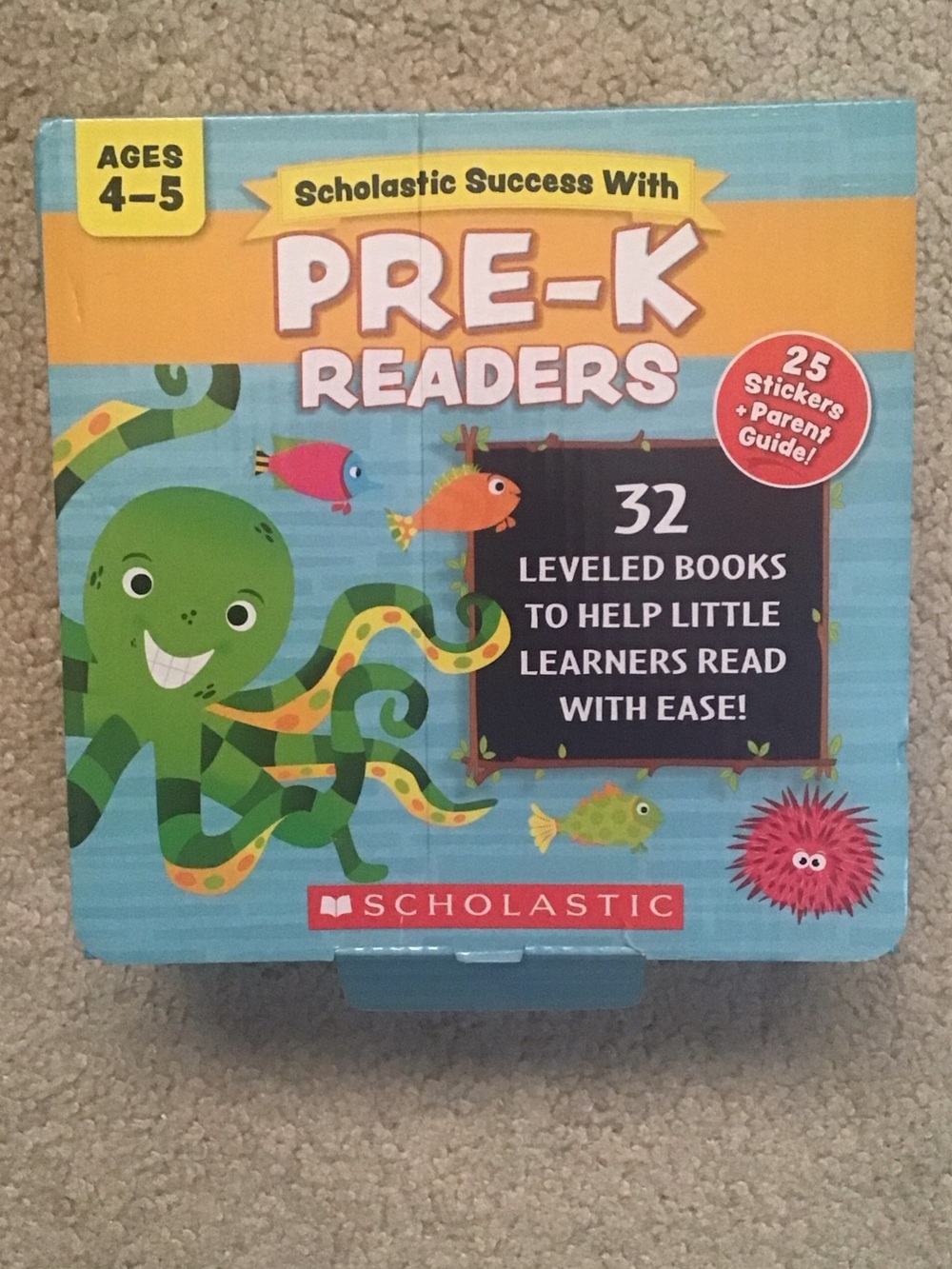 Scholastic Pre-K Readers Book Box - Blue, Green, Orange, Yellow, Pink